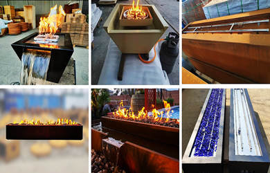 corten steel fire pit 